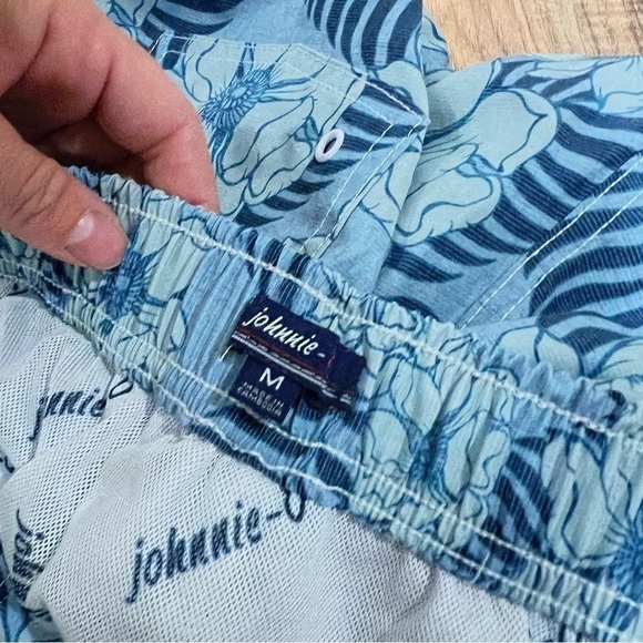 Johnnie-O Jaffa Half Elastic Swimtrunk Swim Shorts- Gulf Blue - Picture 6 of 7
